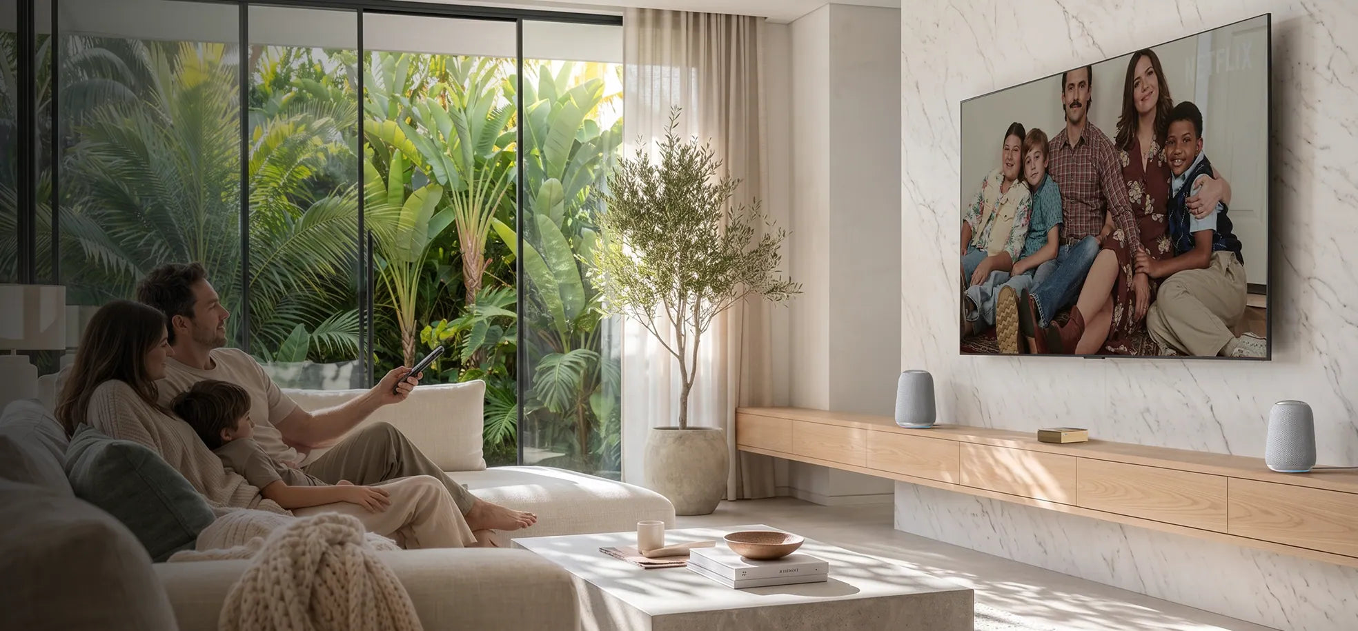 HOMA Loom speaker in a living room