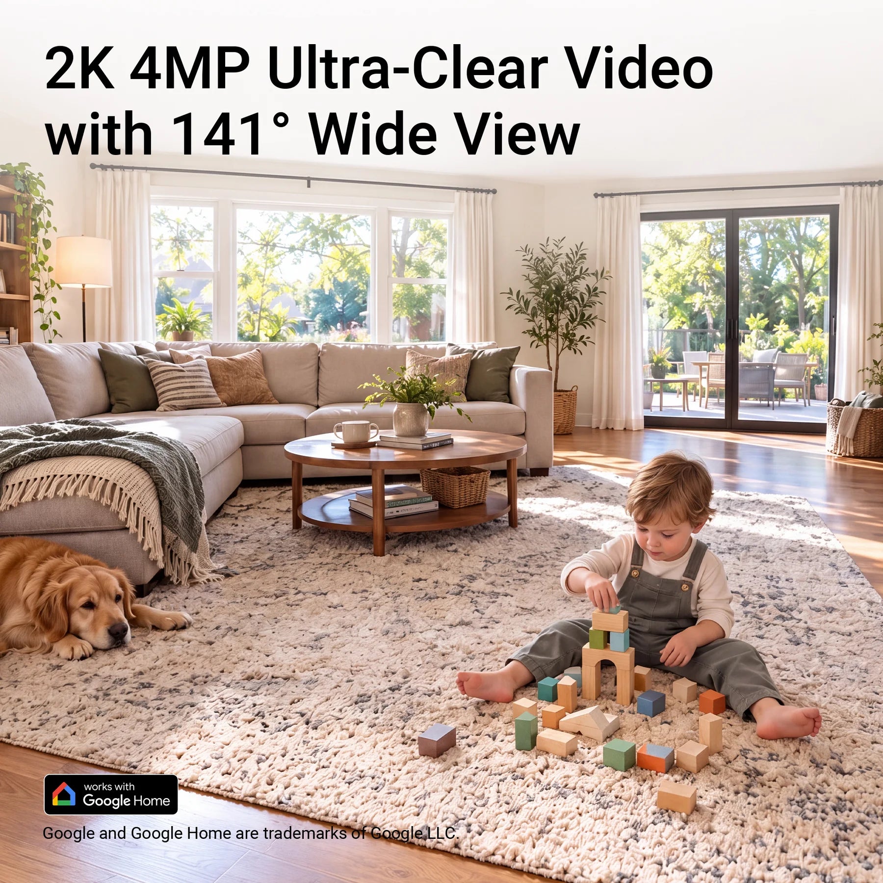 2K 4MP Ultra-Clear Video with a 141 degree wide view